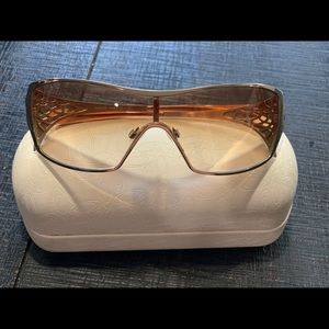 Limited edition gold and amber Oakley sunglasses.